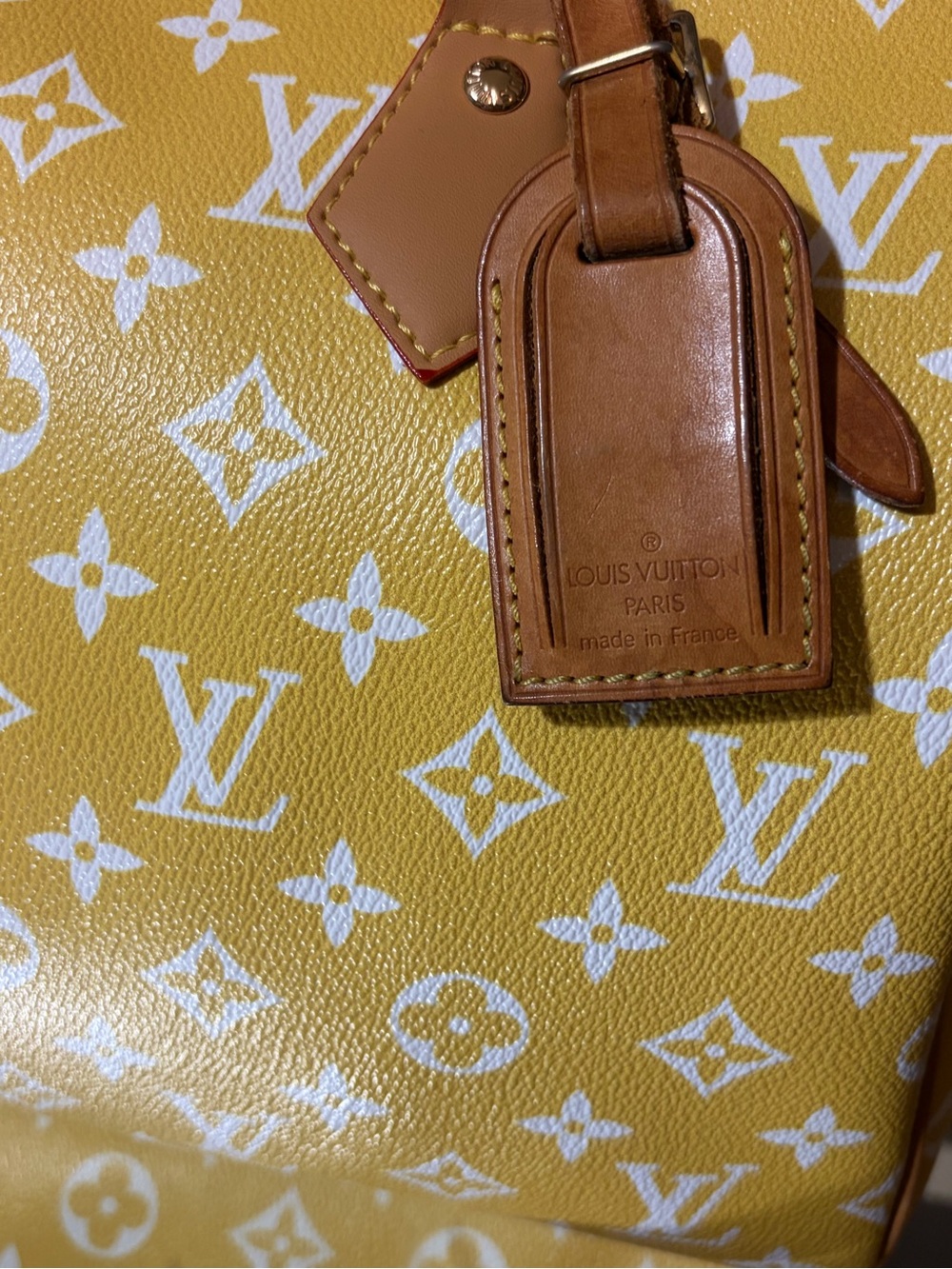 Louis Vuitton Yellow & White Monogram Speedy 40 Bandoulière Crossbody - Picture 3 of 9